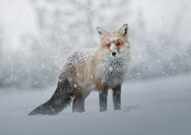 Fox in the snow