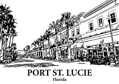 Port St. Lucie Florida Streetscape Drawing