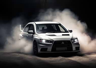 Mitsubishi Lancer in Smoke