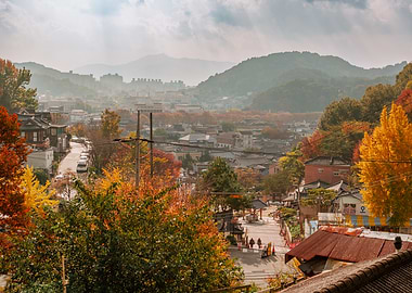 Autumn in a Jeonju, South Korea