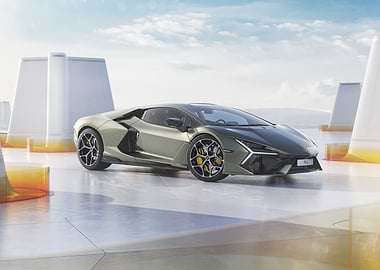 Lamborghini Revuelto on futuristic platform