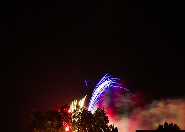 Fireworks Display at Night
