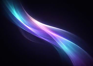 Abstract Light Waves on Dark Background