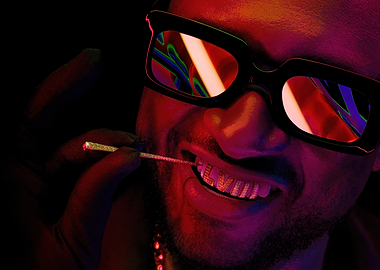 usher dark with Grillz and Sunglasses