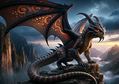 Dragon on Mountain Peak