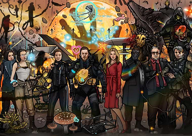 Death Stranding characters illustration