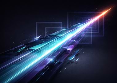 Abstract Light Speed Trail