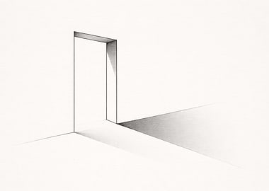 Minimalist Doorway with Shadow