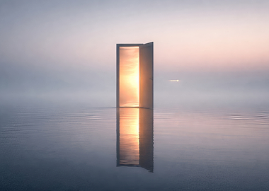Open Door to Light on Water