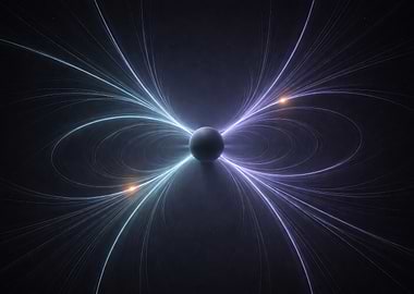 Abstract Sphere with Light Trails