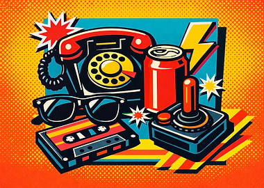 Retro Pop Art Nostalgia
