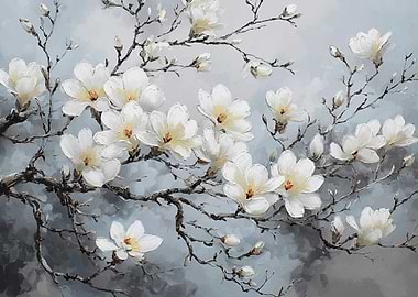 Magnolia Blossom Painting