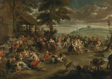 Village Fair Scene Painting