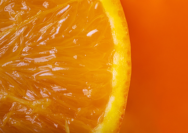 Close-up of a juicy orange slice