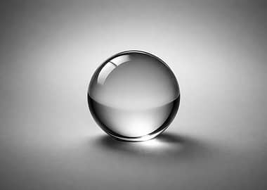 Crystal Ball on Gray Background