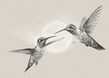 Hummingbird Pencil Drawing