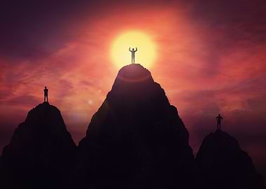 Mountain Peak Success Silhouette