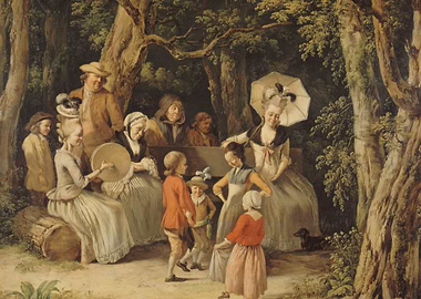 18th Century Family Gathering Painting