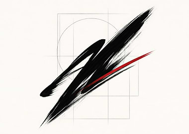 Abstract Brush Strokes with Geometric Shapes