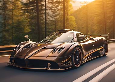 Luxury Sports Car on Road