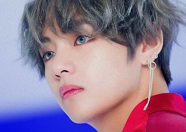 Close-up of V from BTS