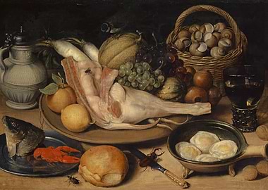 Still Life with Meat and Seafood