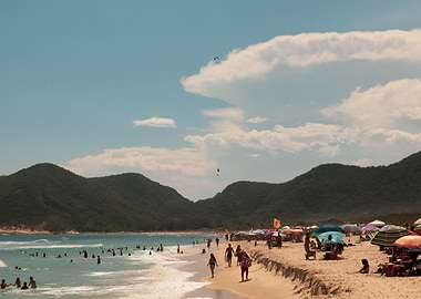 Beach scene with people