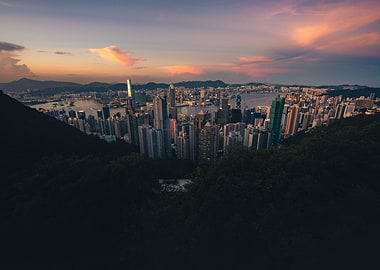 Hong Kong Skyline at Sunset