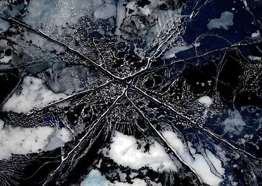 Cracked Ice – Frozen Abstract Texture – Abstract Porcelain #2