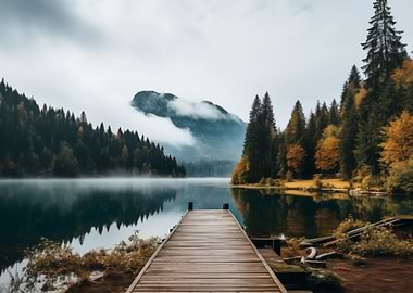 Lake and Dock Landscape