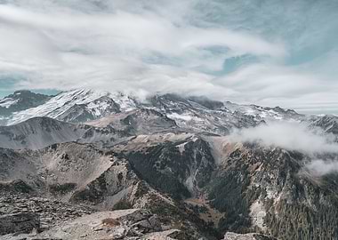 Mount Rainier View from Sunrise Rim Trail
