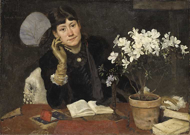 Portrait of a Woman with Flowers