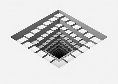 Abstract Geometric Staircase to Darkness