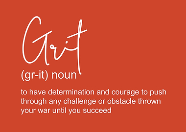 Grit Definition on Orange Background