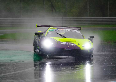 Racing Car in the Rain