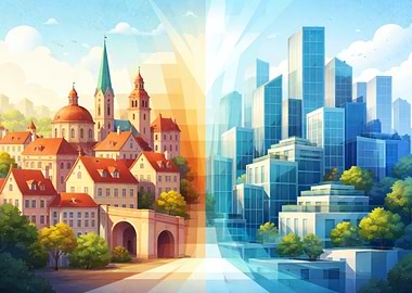 Old Meets New: Cityscape Contrast