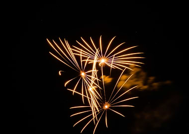 Photography of Golden Fireworks Display Against Night Sky