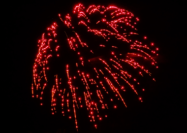 Photography of Red Fireworks Display on Black Background