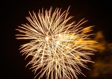 Photography of Golden Fireworks Display at Night