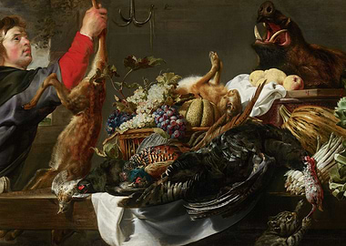 Still Life with Game and Fruits