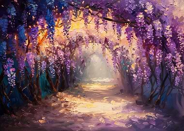 Wisteria tunnel painting