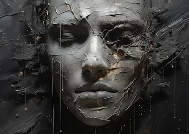 Abstract Face Sculpture