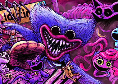 Poppy Playtime characters illustration