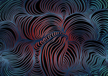 Abstract Lines on Black Background