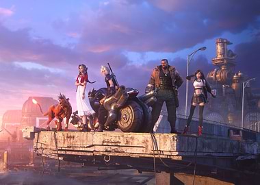 Final Fantasy VII Remake Group Shot