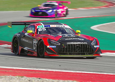 Mercedes AMG Racing Cars on Track