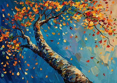 Autumn Tree Oil Painting