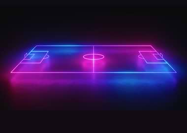 Neon Soccer Field