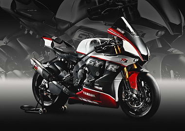 Yamaha GYTR R1 Motorcycle Studio Shot