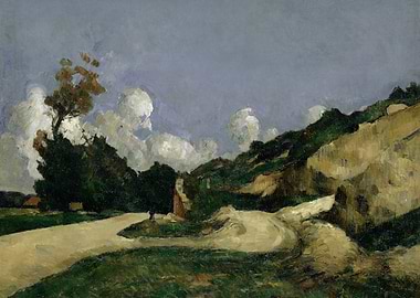 Landscape with Road and Trees Painting